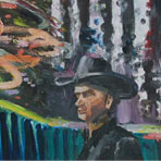 Lonesome Cowboy goes LasVegas 50x60 - Acryl - Ulli Burmester