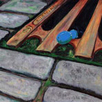 Blauer Emigrant 80x60 - Acryl - Ulli Burmester