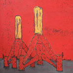 Tripods Acryl/Feder - Ulli Burmester